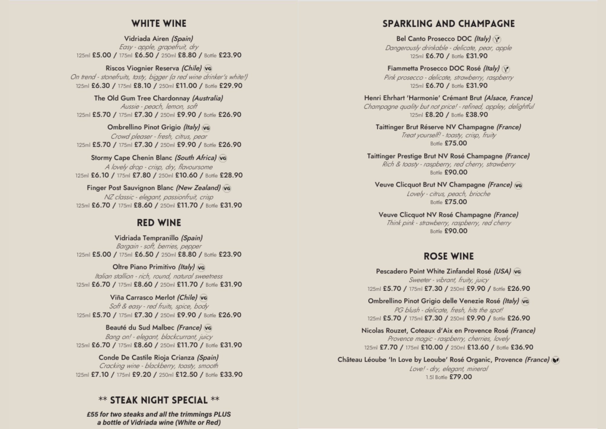 Summer 2026 Wine List Black Rock Beach Club
